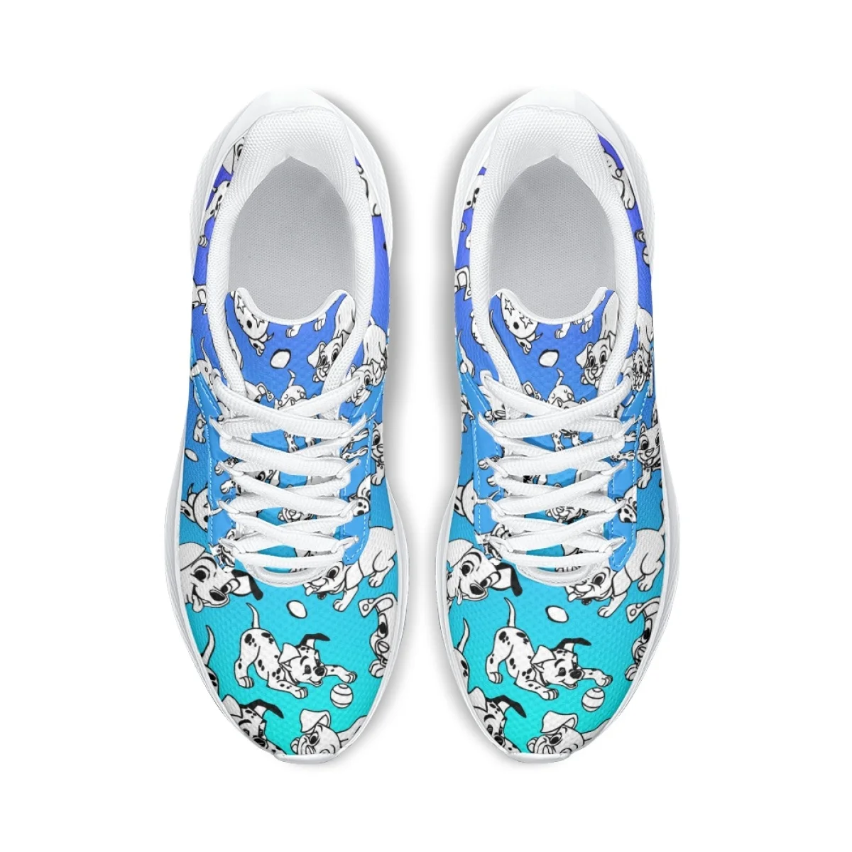 Cartoon Dalmatians Print Shoes Women Men Sneakers Running Shoes Breathable Couple Footwear Fashion Cute Dog Teen Casual Footwear