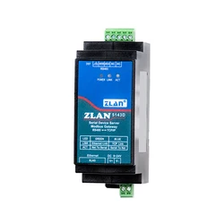 Din-Rail Zlan5143d Seriële Apparaat Server Modbus Gateway Rs485 Van Tcp/ip DC9-24V Ondersteuning Full-Duplex