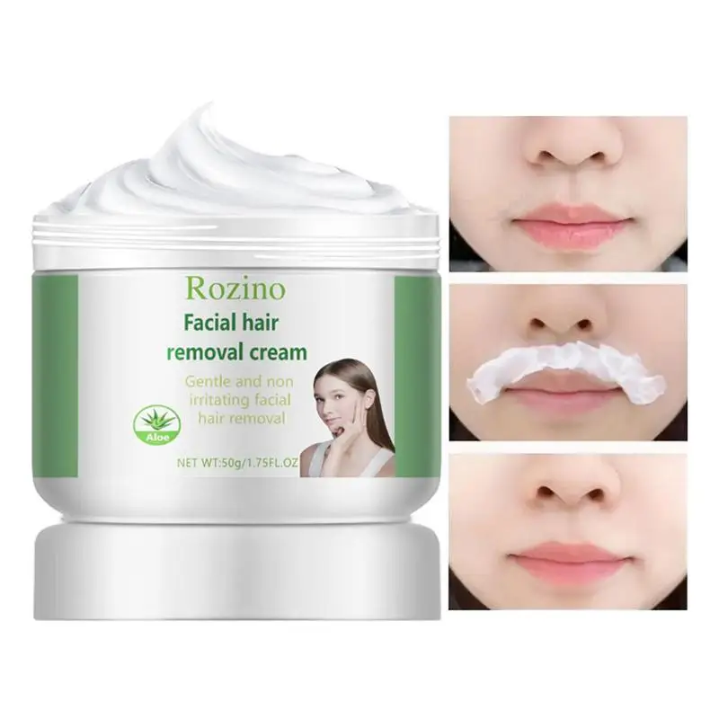 Facial Hair Removal Cream Aloe Hair Remover Face Cream 1.75fl Oz Mild Soothing Effective Repairing Body & Face Depilatories