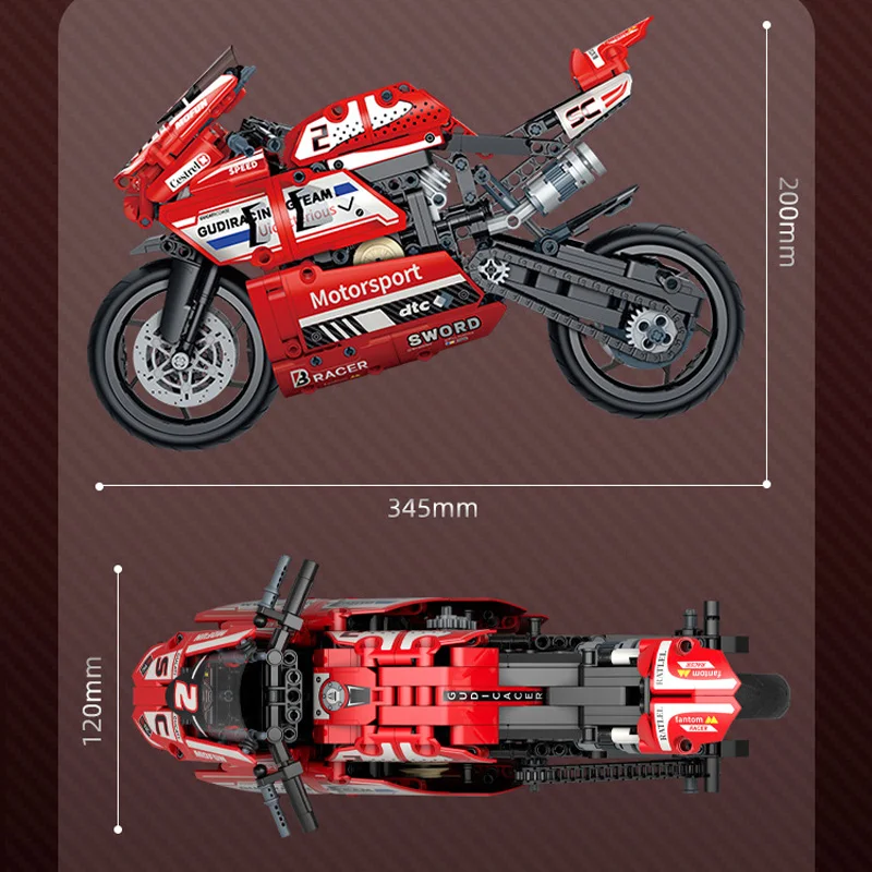 Bloques de construcción Moc para niños, juguete de ladrillos para armar coche deportivo de ciudad, Serie Técnica Moc, ideal para regalo, código 70007, compatible con 915 y, novedad de 2023