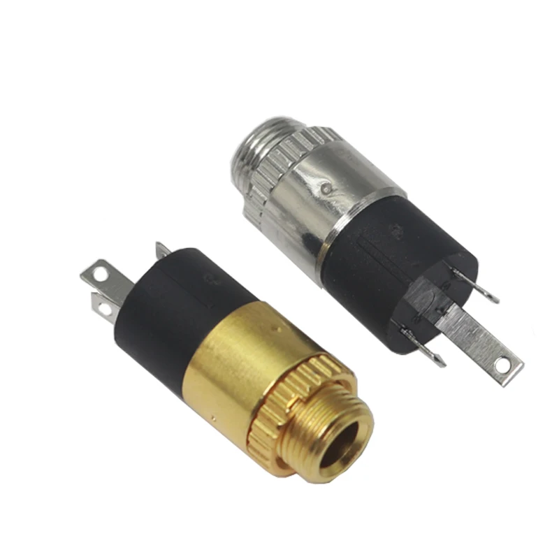 【20-5PCS】 3.5MM Cylindrical Socket PJ-392 Stereo Female Socket Jack With Screw 3.5 Audio Video Headphone Connector PJ392 GOLD