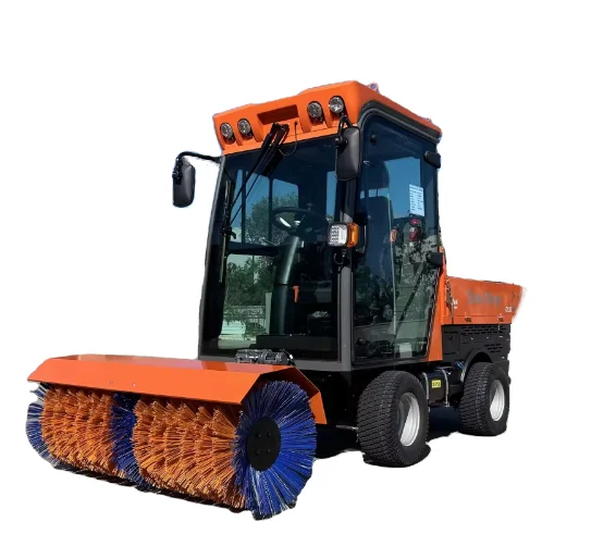 Multi Functional Four-wheel Fully Enclosed Snow Blower Machine 11m Throw Distance Gas Snow Thrower