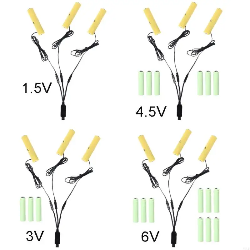 

A9LF 3in1 USB to AAA 2AAA 3 AAA 4AAA Battery Eliminate Cable for Remote Control