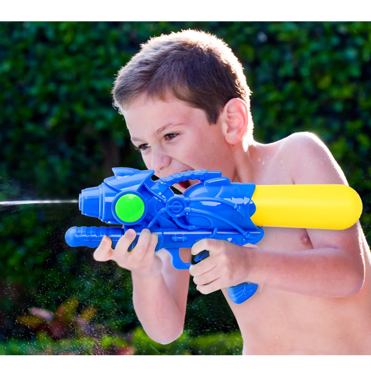 Pompa per pistola ad acqua da 3 pezzi potente 33 cm senza perdite doppia tenuta impugnatura ergonomica gioco estivo all'aperto per bambini giocattolo acquatico