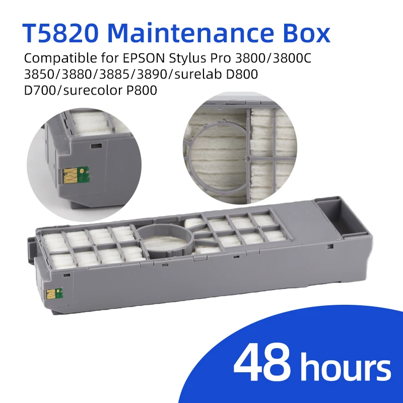 

1/2/3 шт. T5820 T582000 коробка для обслуживания чернил для Epson Stylus Pro 3800 3800C 3850 3880 3885 3890 SC-P800 P807 D700 D800 DX100