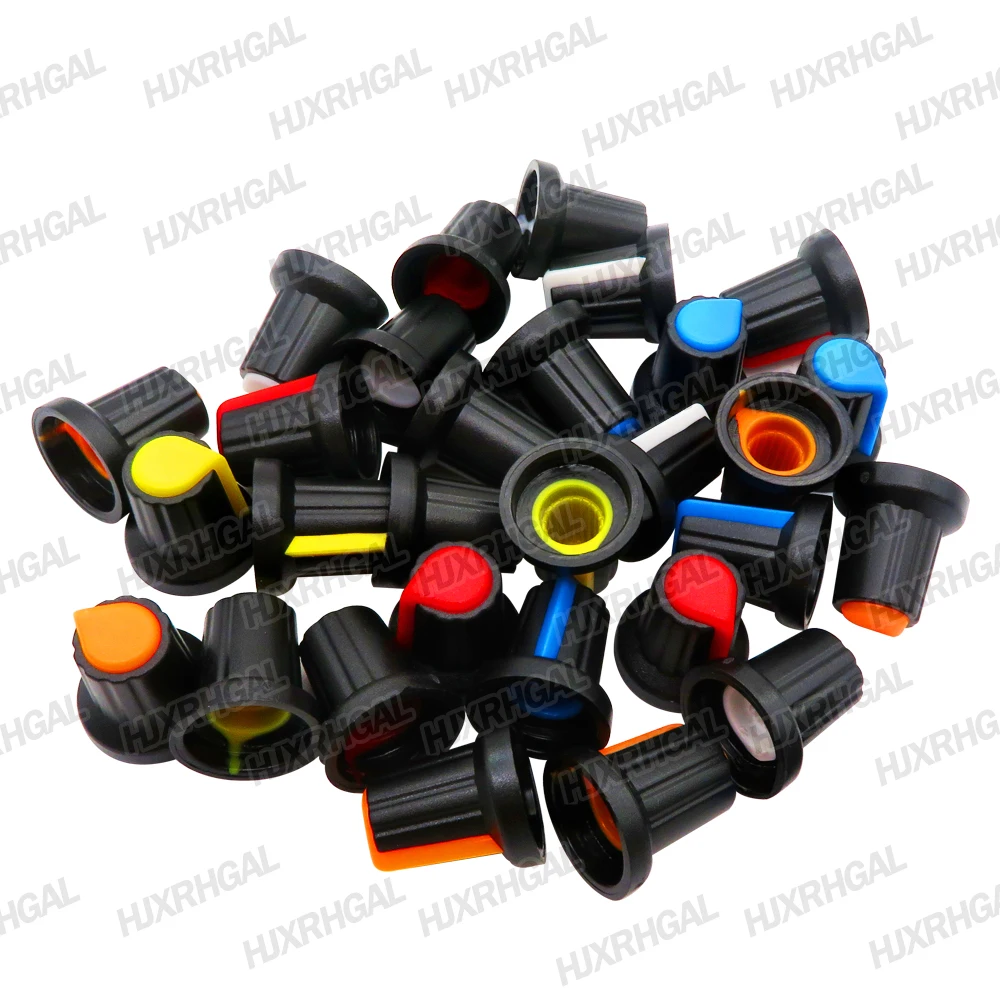 5value*6PCS=30PCS WH148 potentiometer knob cap(copper core) 15X17mm AG2 Yellow Orange Blue White Red