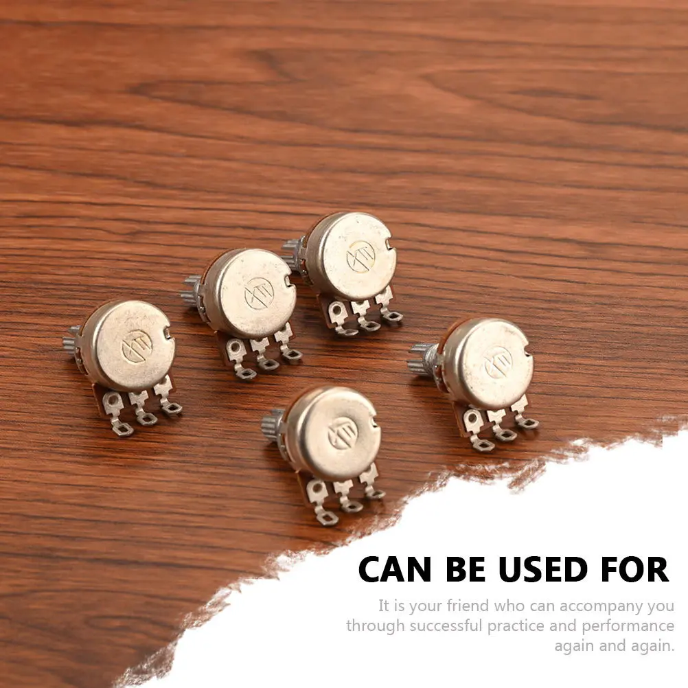 

5Pcs Electric Guitar Potentiometers Metal Replacement Set Ideal for Guitar Modification Parts Small Potentiometer Replacement