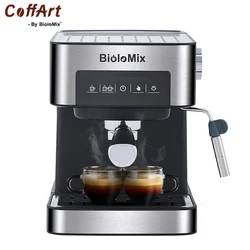 Coffart By BioloMix-cafetera expreso de tipo italiano, máquina de café con Espumador de leche, Varita para Espresso, capuchino y Moca, 20 Bar