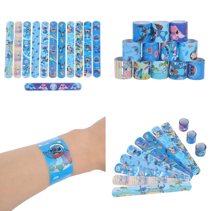 12PCS Lilo & Stitch Speelgoed Stitch Polsbandjes Een Vechtheid Van Anime Pop Tekens Kinderen pat cirkel Educatief Verjaardagscadeautjes