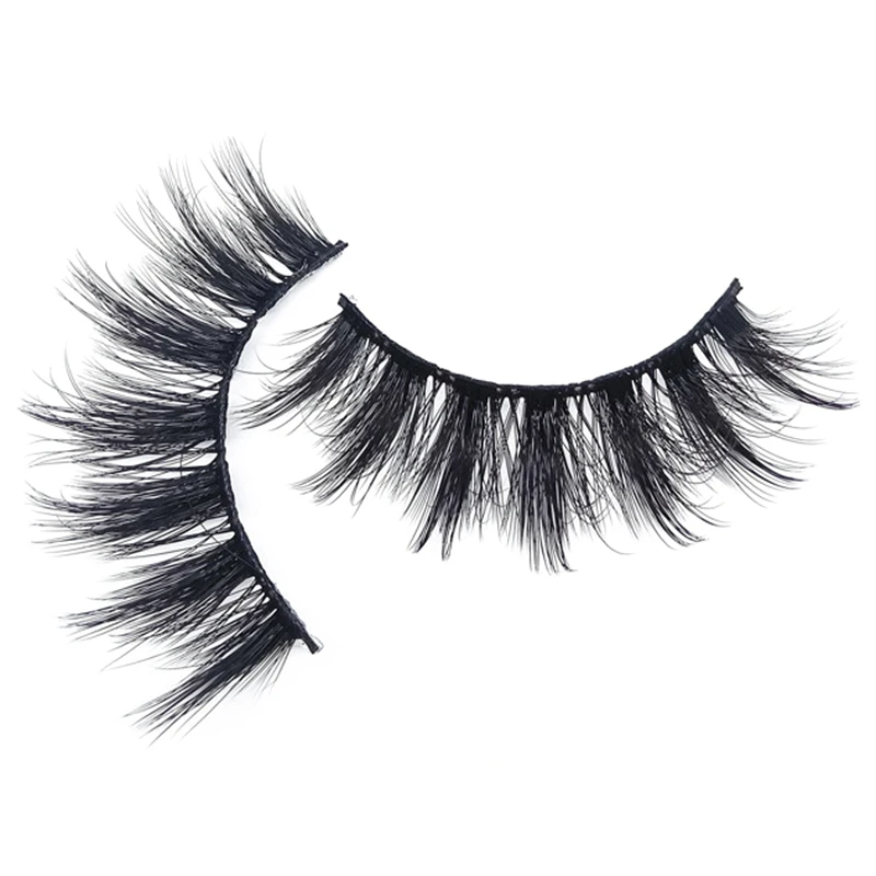 10ペア ふわふわつけまつげ 太くカールした ロシアン3Dまつげ メイクアップ つけまつげ 女性用 エクステンション アイメイク