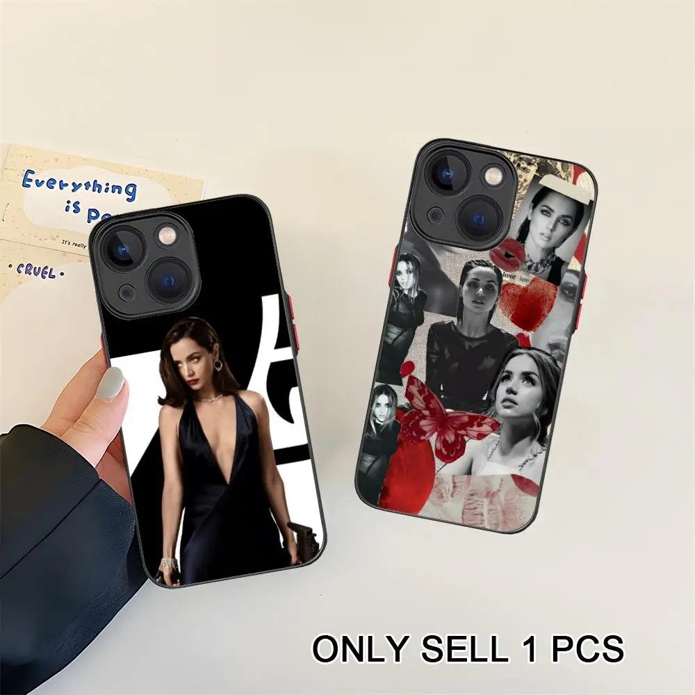 Funda para Teléfono Ana de Armas para iPhone 18 17 16 15 14 13 12 11 X XR XS Air Pro Max Plus Mini con Sensación de Piel