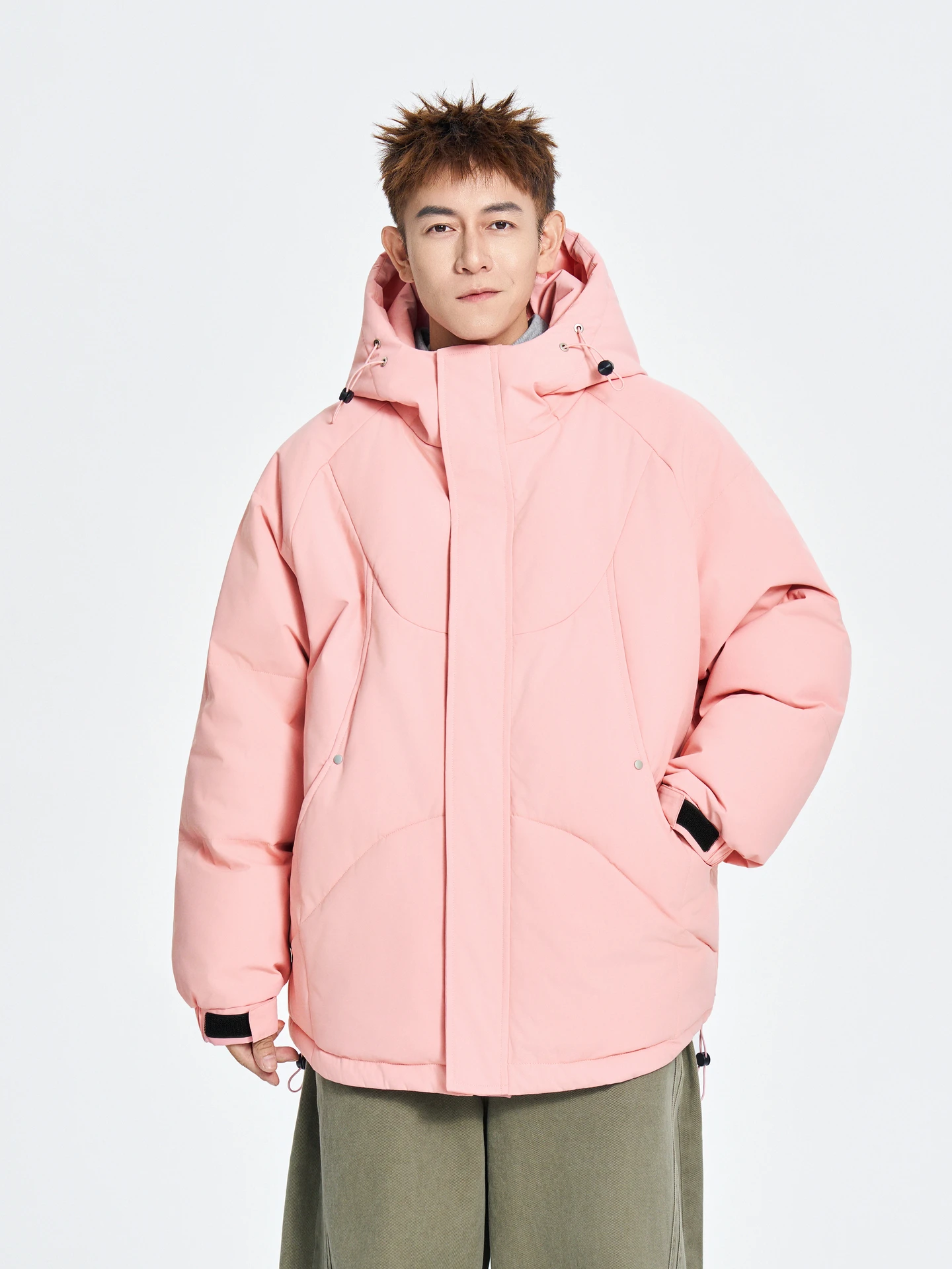 

Хлопковое пальто с капюшоном Thiened Jaet ex, зимнее пальто в стиле ретро, теплое пальто на молнии, длинное свековое однотонное пальто для подростков