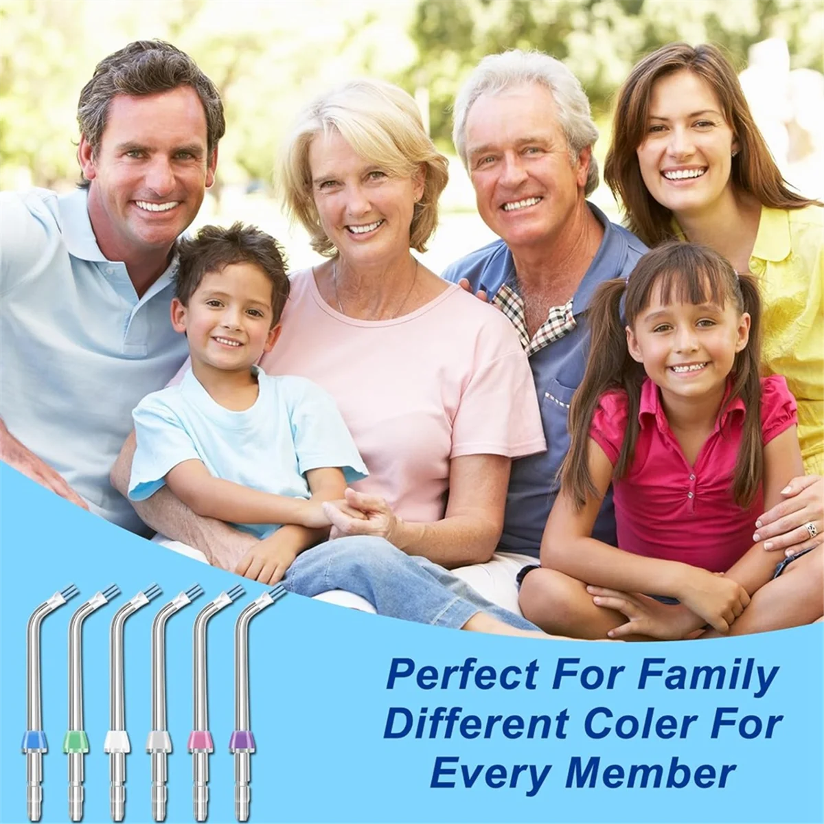 Flosser Replacement Tips, Plaque Seeker, Compatível para Água, 6 Pack