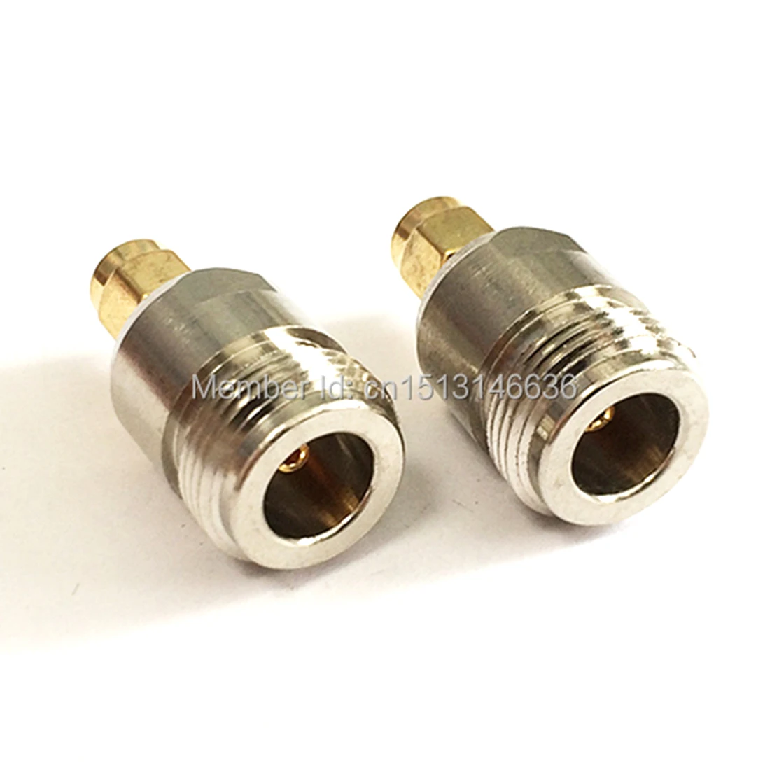 Conector N hembra a RP-SMA macho, adaptador coaxial, convertidor, Conector recto niquelado, novedad, venta al por mayor, 1 ud.