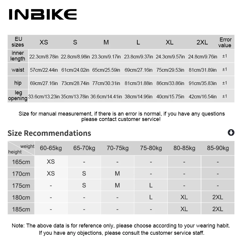 INBIKE Men\'s Cycling Bib Shorts 3D Padded  MTB Bike Shorts Pants Man Road Cycling Pants Bicycle Shorts Tights UV Protection