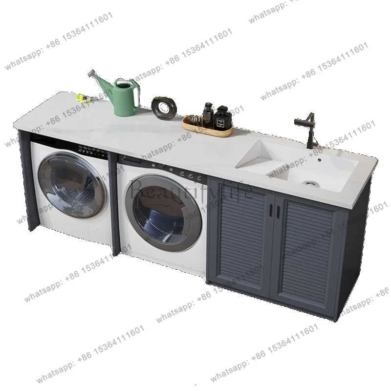 

Storage Washing Machine Cabinets Balcony Drum Washer Dryer Aluminum Outdoor Bathroom Furniture
