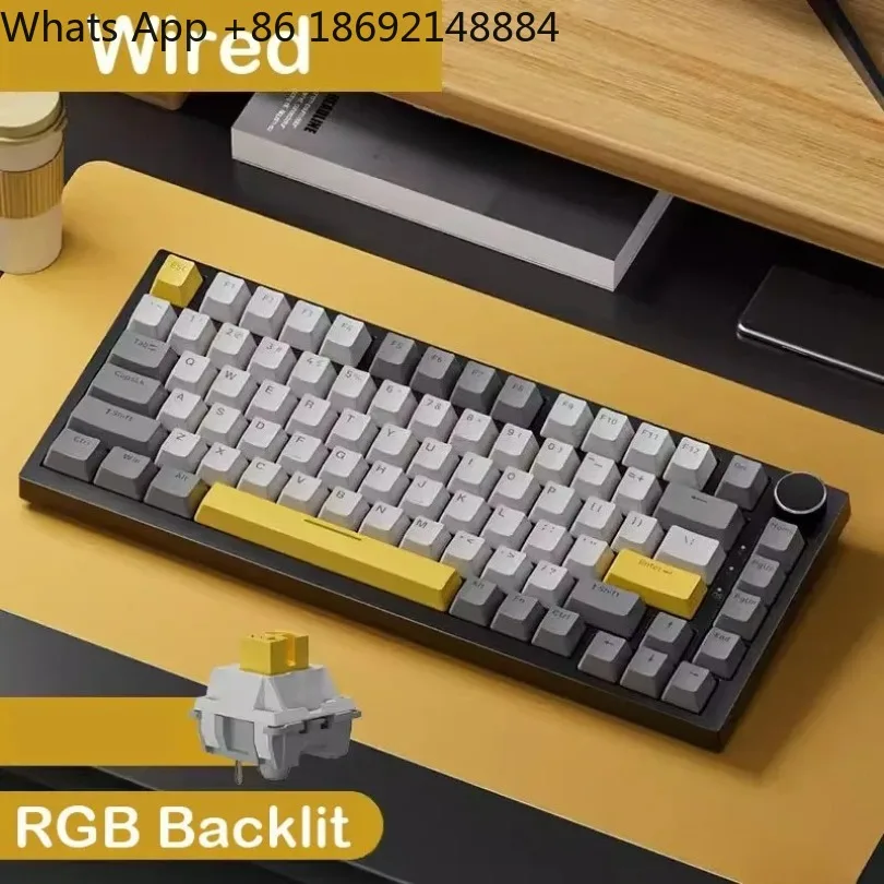 AK820pro wireless bluetooth mechanical keyboard 81 keys three-mode gaming dedicated laptop tablet