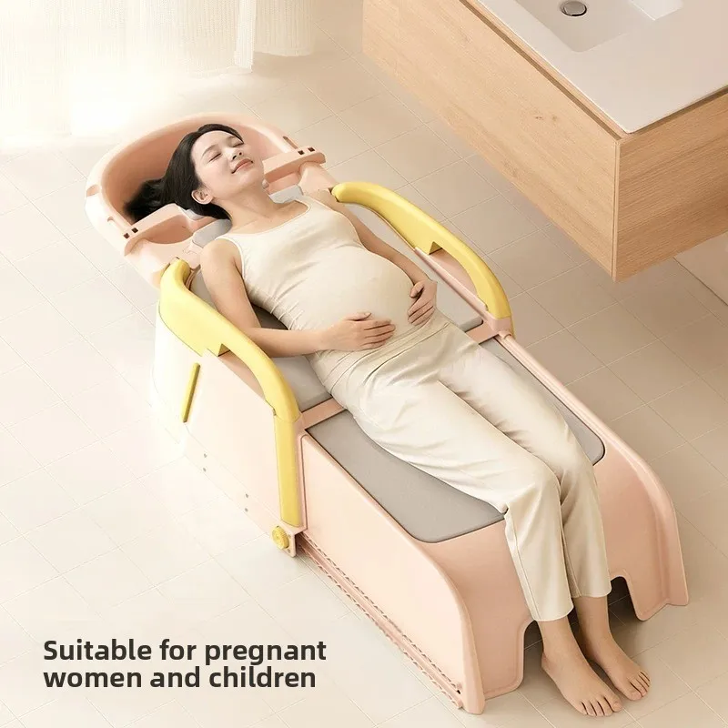 Foldable In-Bed Hair Washing Chair Household Shampoo Bed With Wash Basin For Kids Adults Portable Lying Hair Wash Gadget