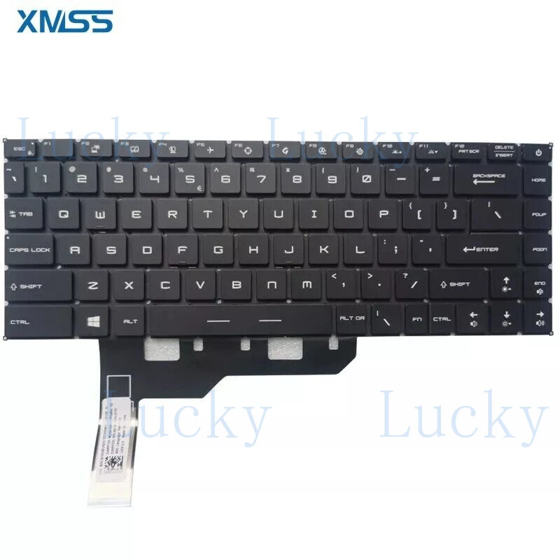 

f New Keyboard US For MSI Stealth 15M A11UEK A11UEKV A11UE A11SDK A11SEK MS-1562