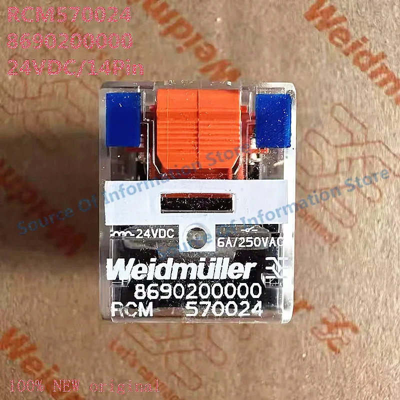 

Weidmüller RCM570024 Relay 24VDC 14-Pin 6A Electrical Component 8690200000 for Industrial Automation