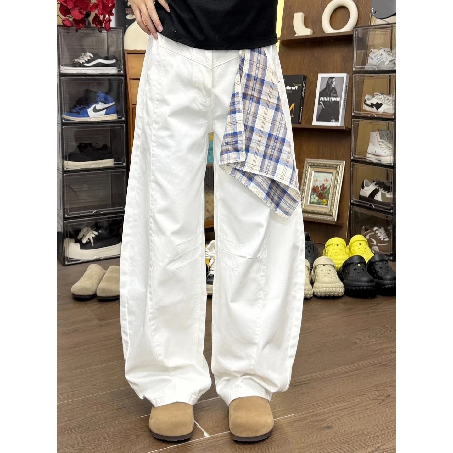 

Large Size 300 Pou Cleanfit American Waed Knife Jeans Men's Baggy Drapey Men's Faion Casual Pants Straight Leg