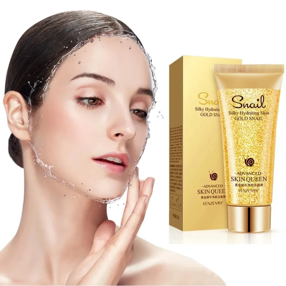 

Gold Snail Bubble Facial Cleanser Moisturizing Pore Cleanser Face Washing Product Skin Cares Anti Aging Wrinkle Brighten 100g