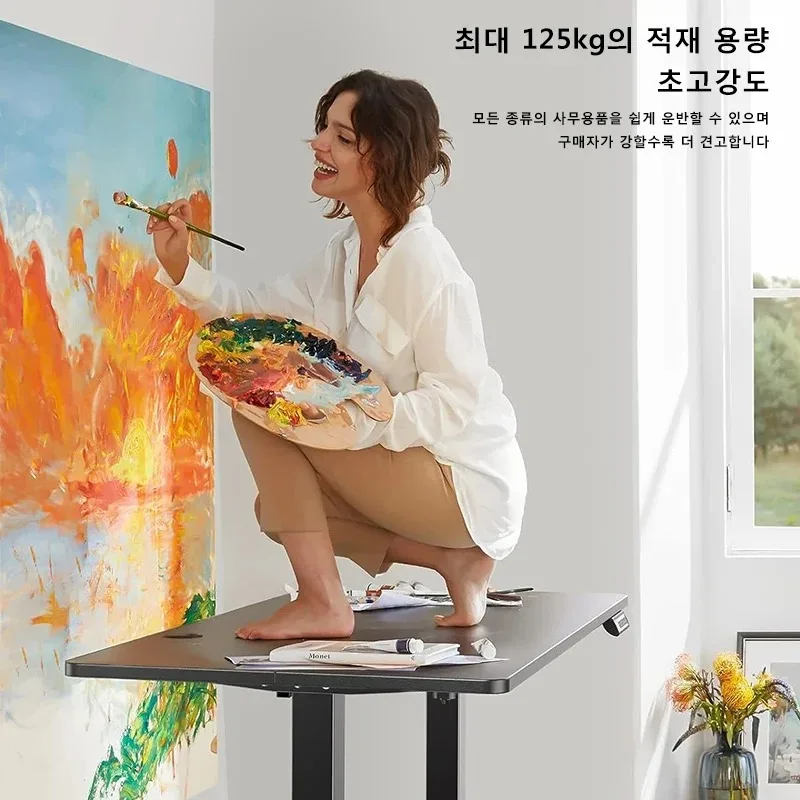 Electric Height Adjustable Desk Standing Desk Sit Stand Desk with Memory Controller Ergonomic Game Computer Desk for Home Office