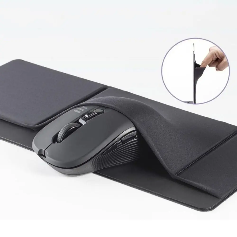 Pouch Holder Elastic Mouse Bag Storage Pouch Adhesive Laptop Back Storage Bag Organizer Holder Notebooks Back Organizer Work
