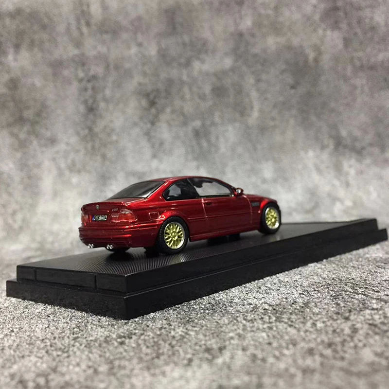 Stance Hunters x Street Weapon 1:64 Model Car E46 M3 BBS Wheel Hub Alloy Die-Cast Vehicle LTD 499 - Red Metal