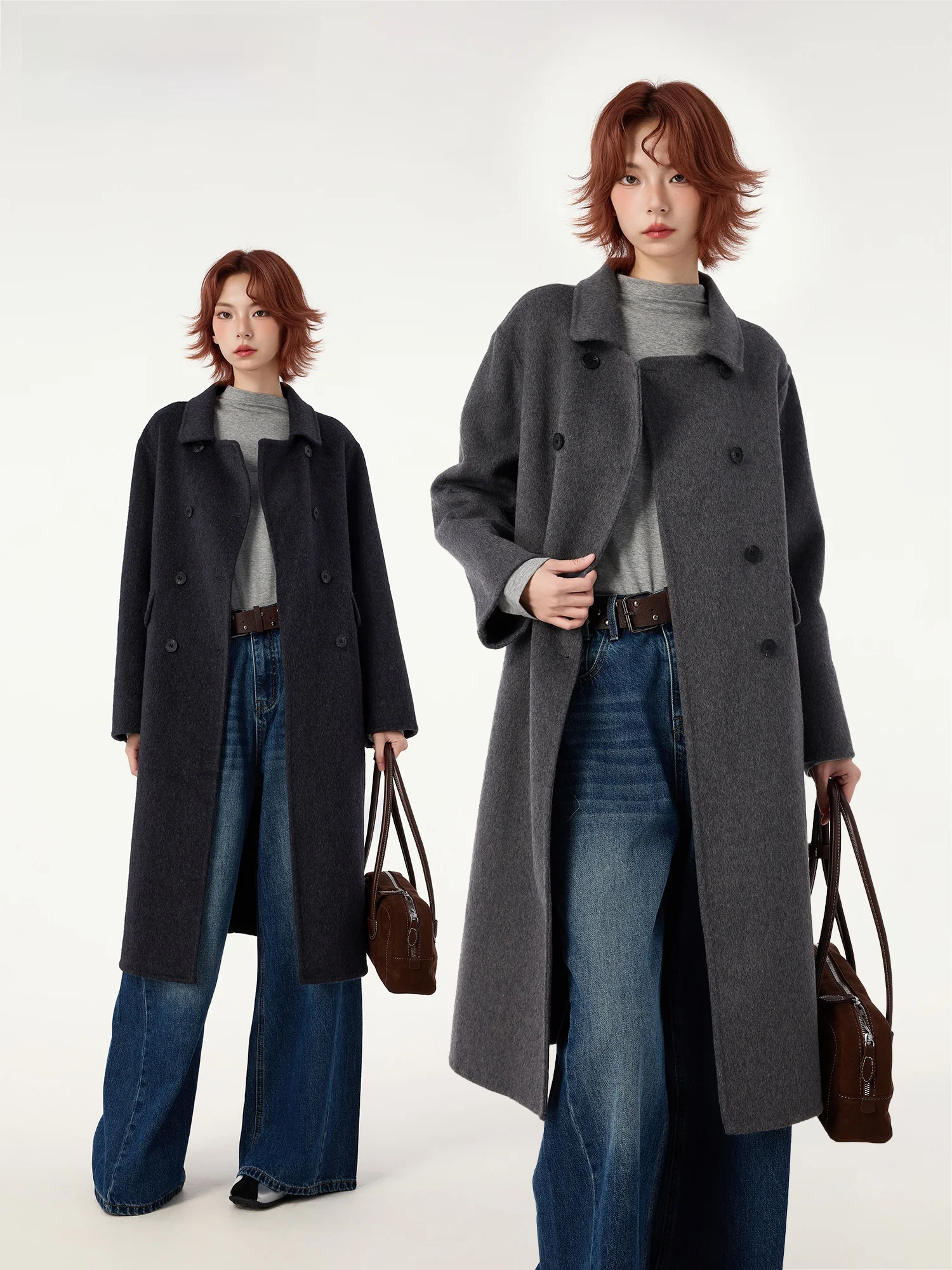 

Didimax, новое зимнее классическое шерстяное длинное пальто с двойной пуговицей, женская верхняя одежда прямого кроя, длинное пальто све