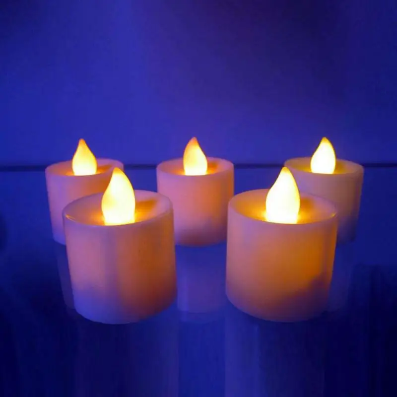 Colorful LED Candles Battery Operated Flameless Tealight Fake Candles Lamp Wedding Birthday Party Home Decoration Lights