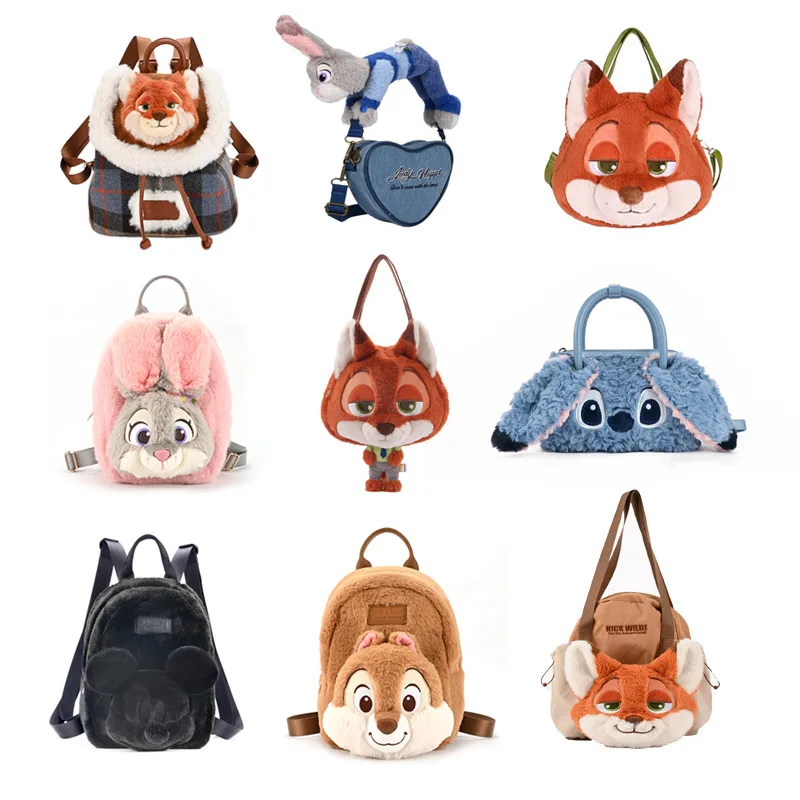 

Disney Kawaii Anime Stitch Toy Messenger Bag Girl Heart Handbag Plush Stitch Doll Children Cartoon Soft Sweetheart Shoulder Bag