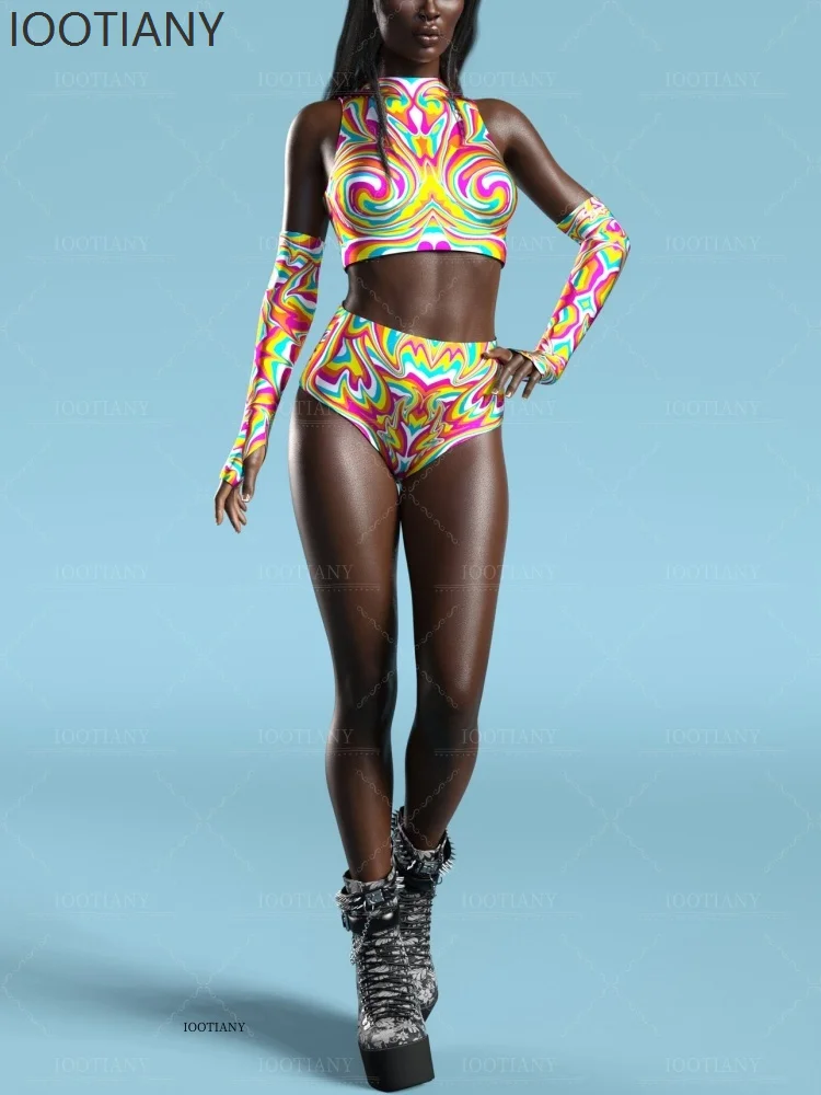 

CosplayWomen's Fashion Sexy 3d Printed Colorful Swimsuit Halloween Carnival Party Stage Role Play Performance Costume Zentai Sui