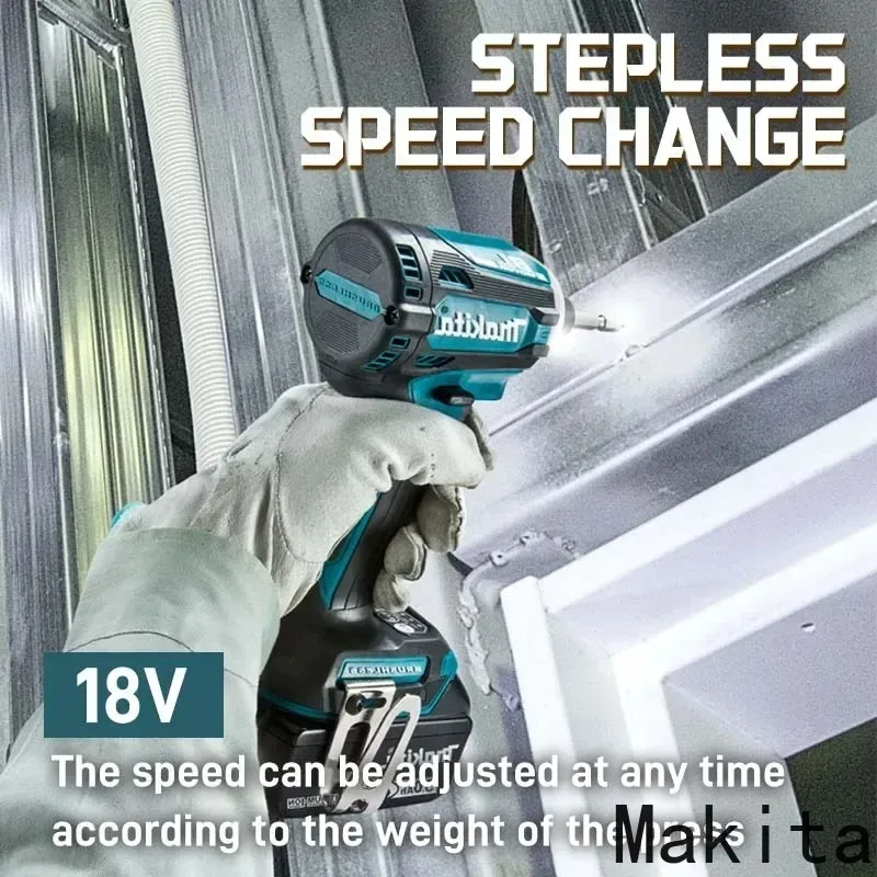 ไขควงกระแทกไร้สาย Makita DTD171 18V กำลังสูง แบบไร้แปรงถ่าน ลิเธียม แรงบิดสูง ไขควงไฟฟ้า Makita DTD171