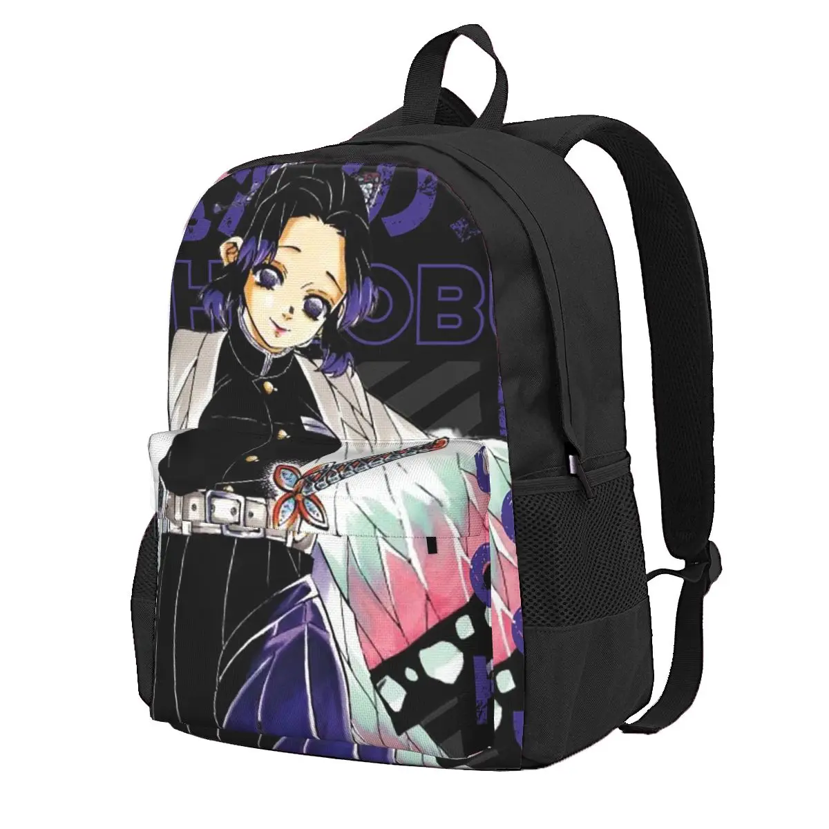 Shinobu Kocho Demon Slayer Backpacks Boys Girls Bookbag Large Capacity Students School Bags Laptop Rucksack Shoulder Bag