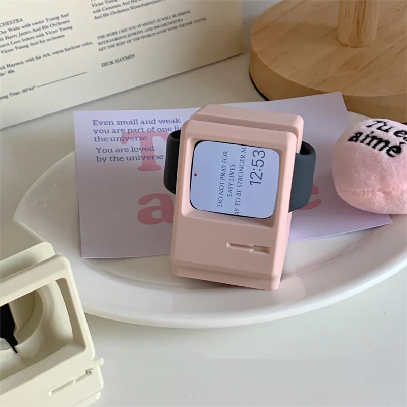 ผู้ถือวงเล็บซิลิโคน Charger สำหรับ Apple นาฬิกา Series 8 7 6 SE 5 4สำหรับ IWatch 45มม.44 42มม.41 40 49 38อุปกรณ์เสริม