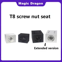 1PCS T8 Lead Screw Nut Housing Bracket For 3D Printer Parts T8 Trapezoidal Lead Screw Conversion Nut Seat Aluminum Block