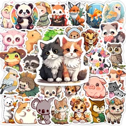 Autocollants animaux Kawaii imperméables pour enfants, animal de compagnie mignon, chiot, chaton, vache, théâtre, Nairobi, Orn, Kasgehog, dessin animé, cadeau, bricolage, ordinateur portable, téléphone, tasse