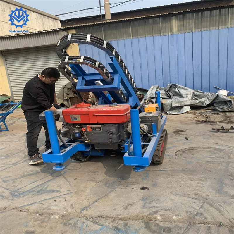 Customized 350m Deep Diesel Borehole Rig Portable Mini Crawler Water Well Drilling Machine