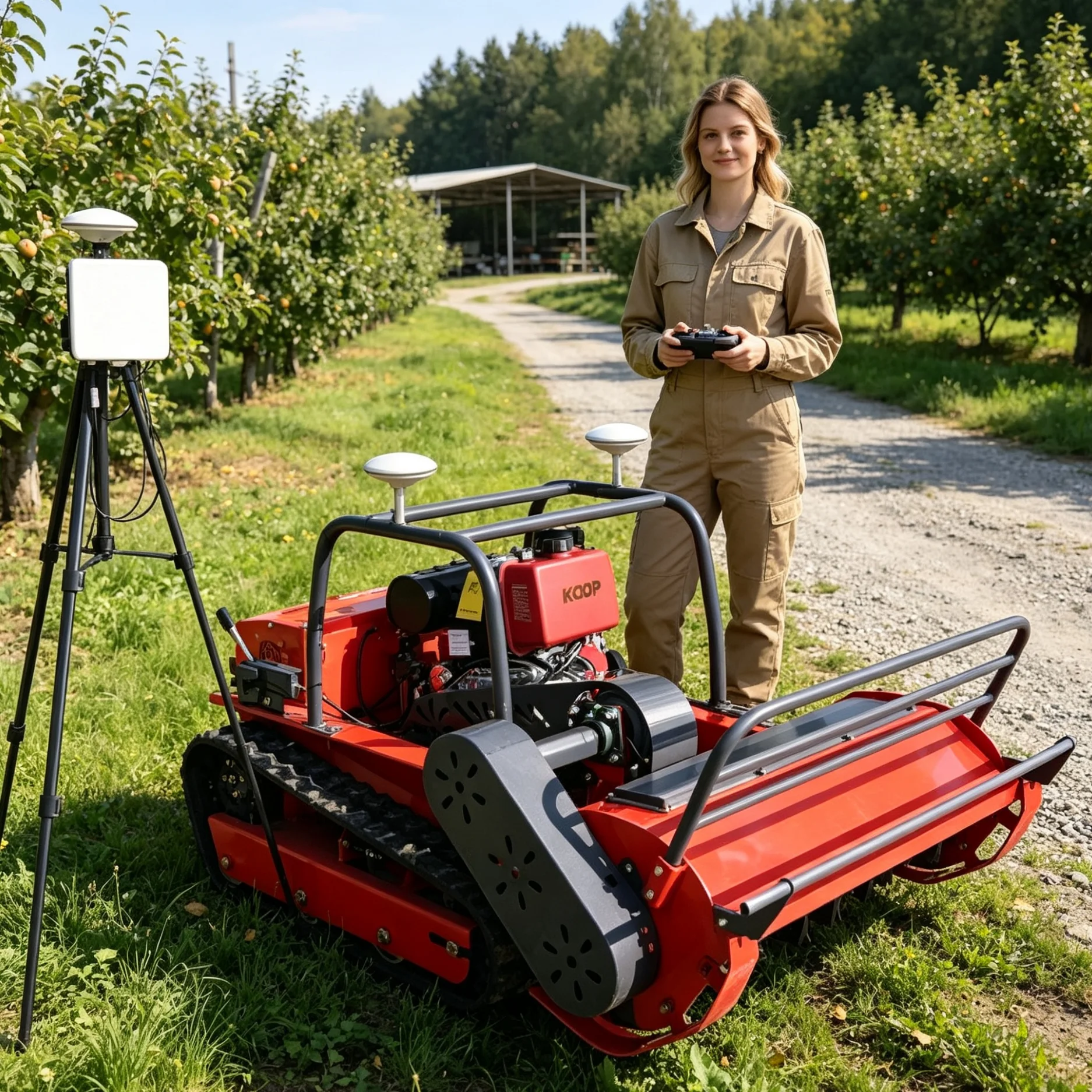 Customized Wide Farm Hillside Grassland 800S GPS Intelligent Lawn Mower, Upgraded GPS Module Supports Pre‑Set Mowing Routes