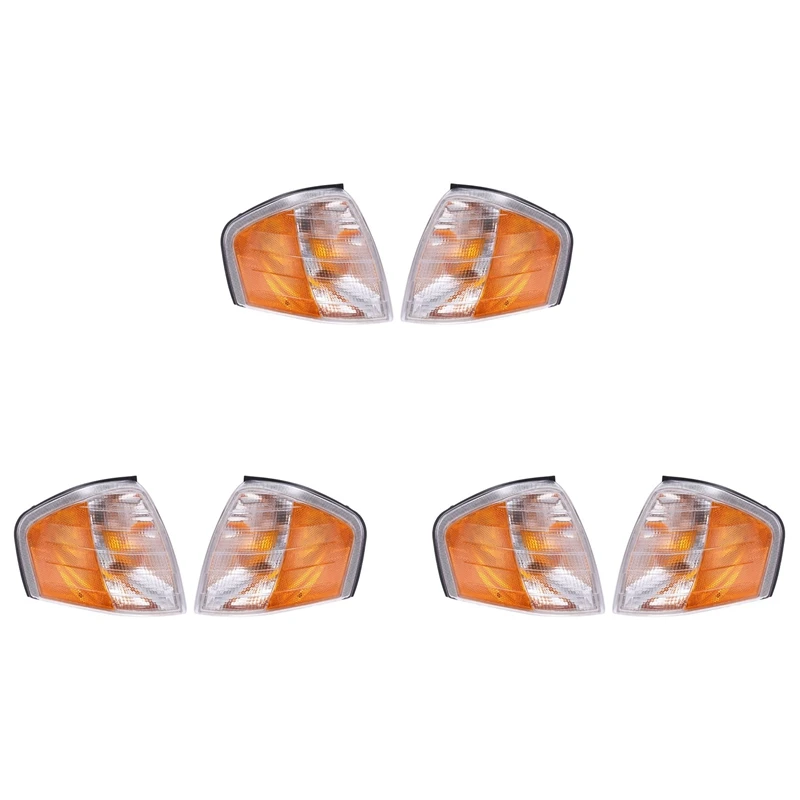 3 Pair Car Front Corner Light Turn Signal Lamp For Mercedes Benz C Class W202 C230 C280 1994-2000 2028261143 2028261243