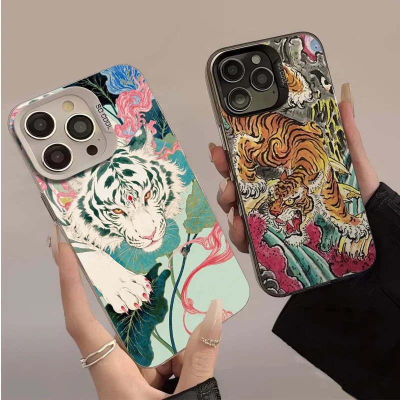 Coque artistique orientale motif tigre pour Xiaomi Redmi 15 15C 14C 13 13X 13C 12 12C 10 10A 10C A5 A4 A3 Turbo 4 K80 K70 K60 K50 K40 Pro
