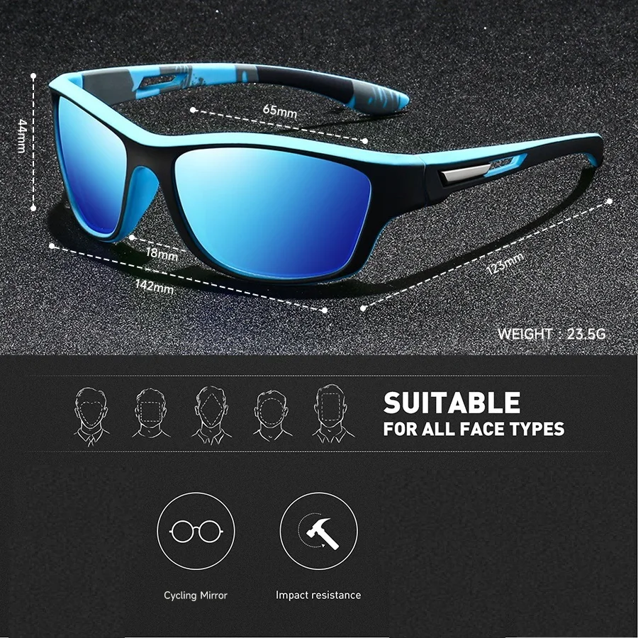 Modische Sonnenbrille für Herren und Damen zum Laufen, Bergsteigen, Angeln, Radfahren, MTB, Outdoor-Sport, Schutzbrille – Detail 4