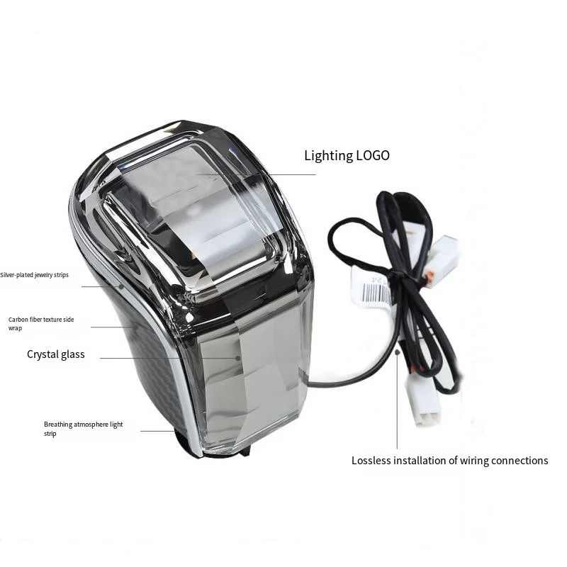 الأسلاك LED كريستال التحول المقبض مناسبة لتويوتا كورولا/كامري/ليفن/ليفين/الصليب/أفالون/الليون/CHR سبعة ألوان والعتاد رئيس