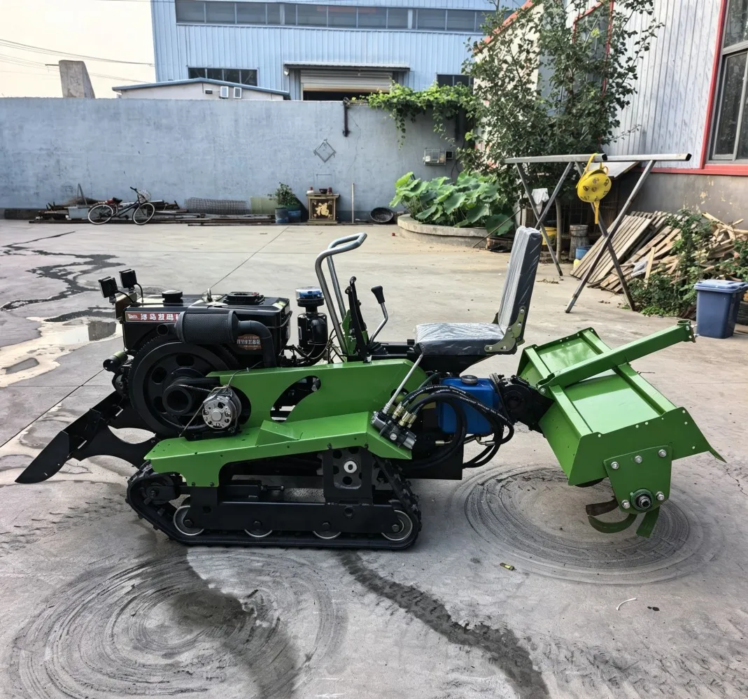 Seat Operated Rotary Tiller Superior Flexibility For Inter-row Operation In Fruit Orchards