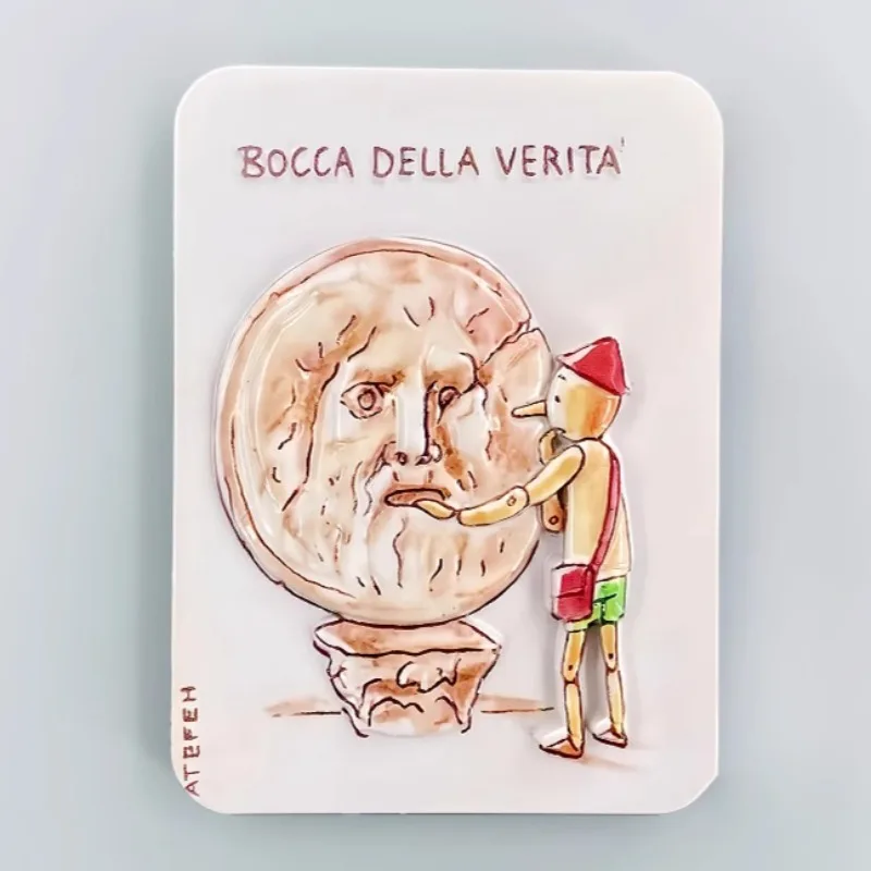 Italy Santa Maria in Cosmedian Bocca della verità Fridge Magnets Firenze Lago di Garda Genoa San Vito Lo Capo Fridge Magnets