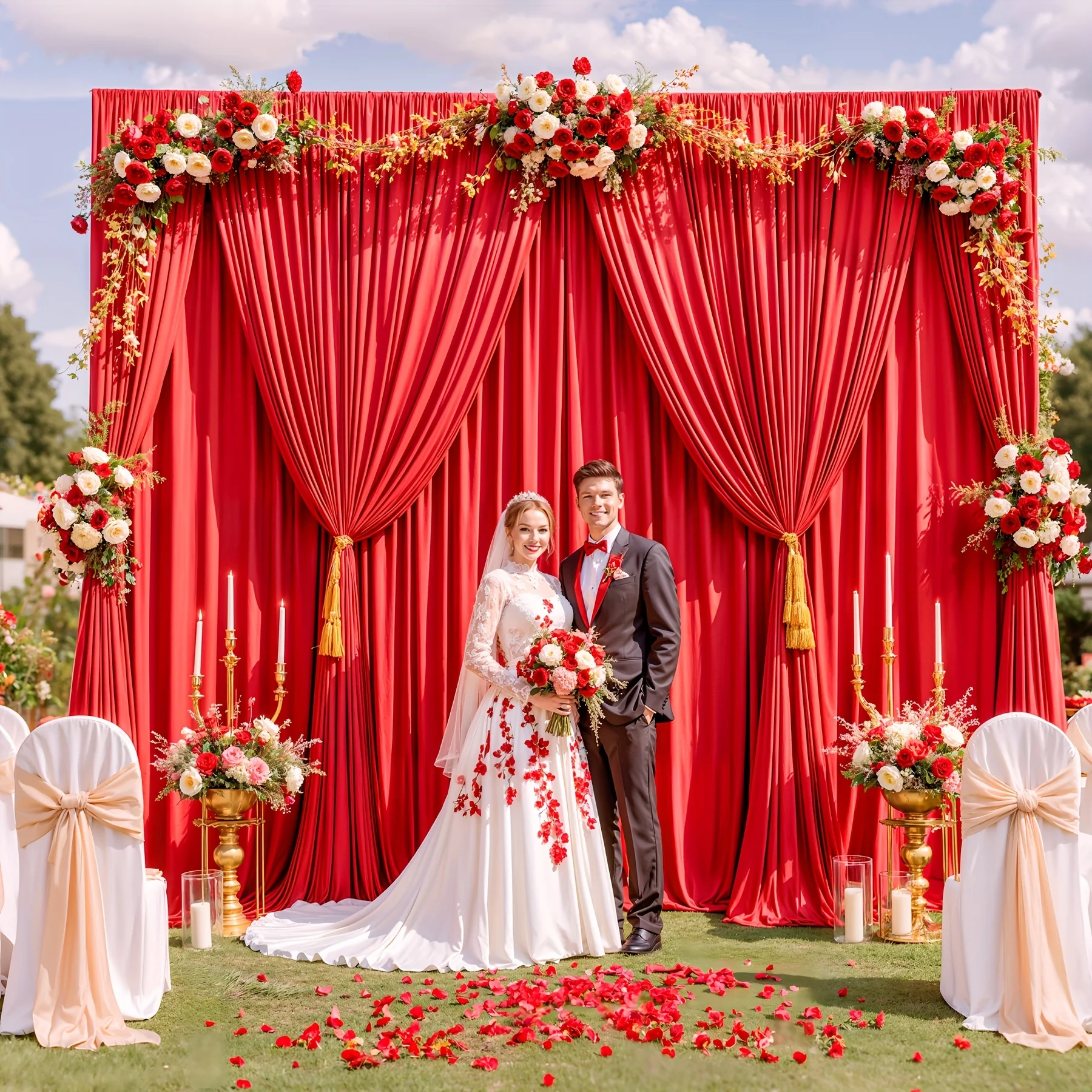 4pcs 5ftx10ft Elegant Polyester Blackout Curtains With Pole Pockets For Living Room Bedroom