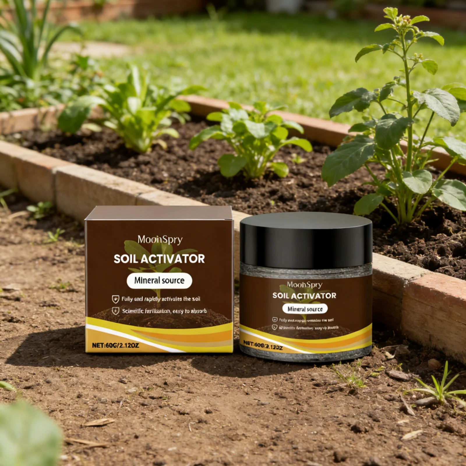 MoonSpry Soil Activator Promote Plant Growth Boost Root Development Scientific Fertilization Mild Plant Nutrient Supplement 120g
