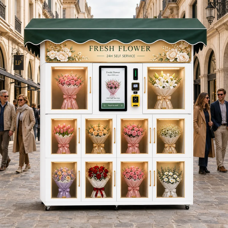 FOODLINE Flower Vending Machine Cold Storage Flower Vending Equipment For Fresh Bouquet Long Time Preservation