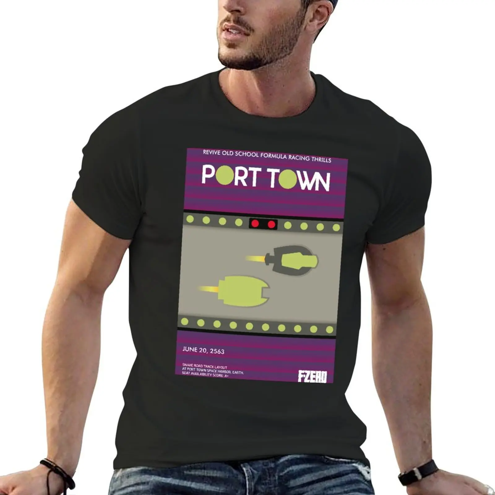 

F-Zero Port Town Grand Prix T-Shirt kawaii clothes designer shirts animal prinfor boys men t shirt